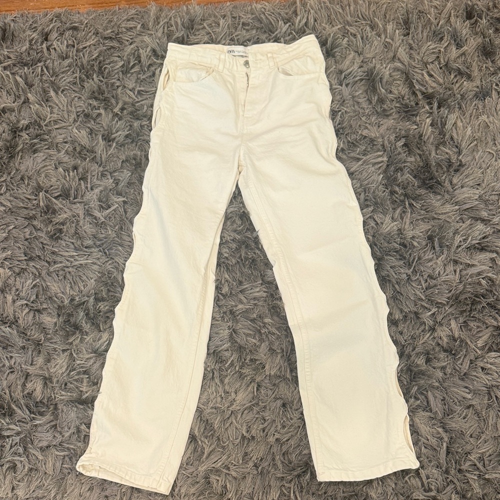 White zara jeans